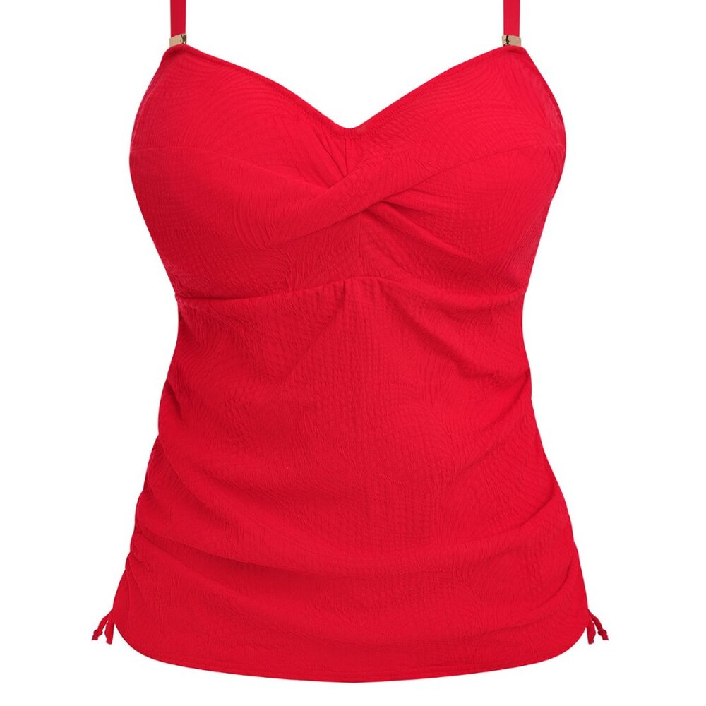 Fantasie Ottawa Underwire Twist Front Tankini Top - Radiant Red - UK 38FF/US 38H